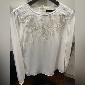 Barely worn White House Black Market blouse. Very feminine delicate details.